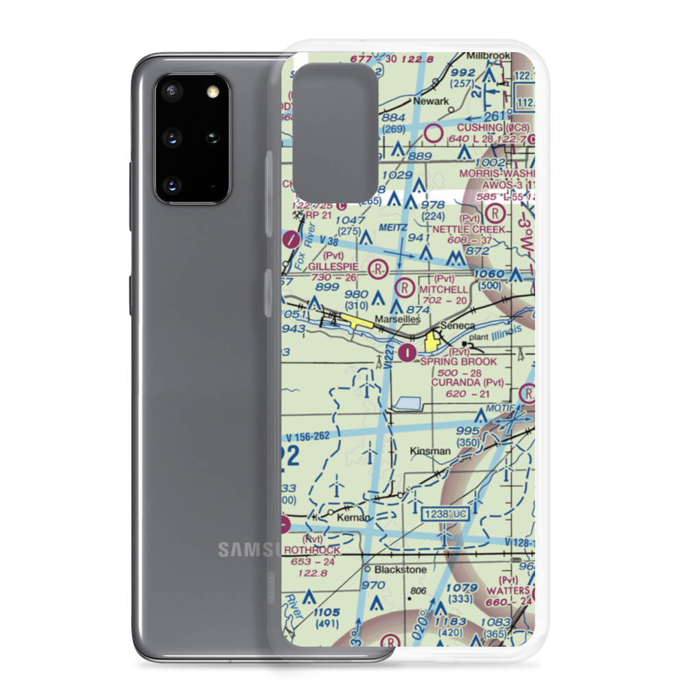 Spring Brook Airport (1LL2) VFR Sectional Samsung Case Samsung Galaxy S20 Plus model shown