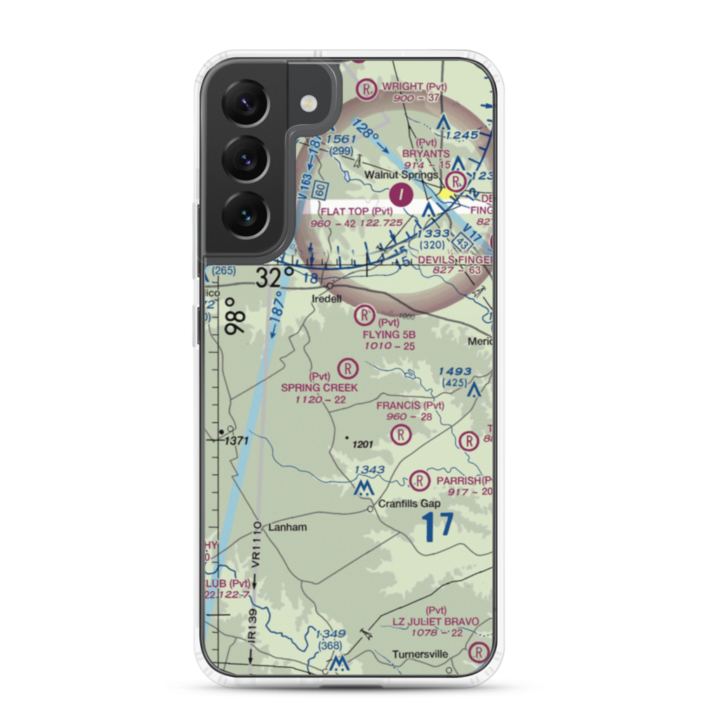 Spring Creek Field (79TX) VFR Sectional Samsung Case Samsung Galaxy S22 Plus model shown