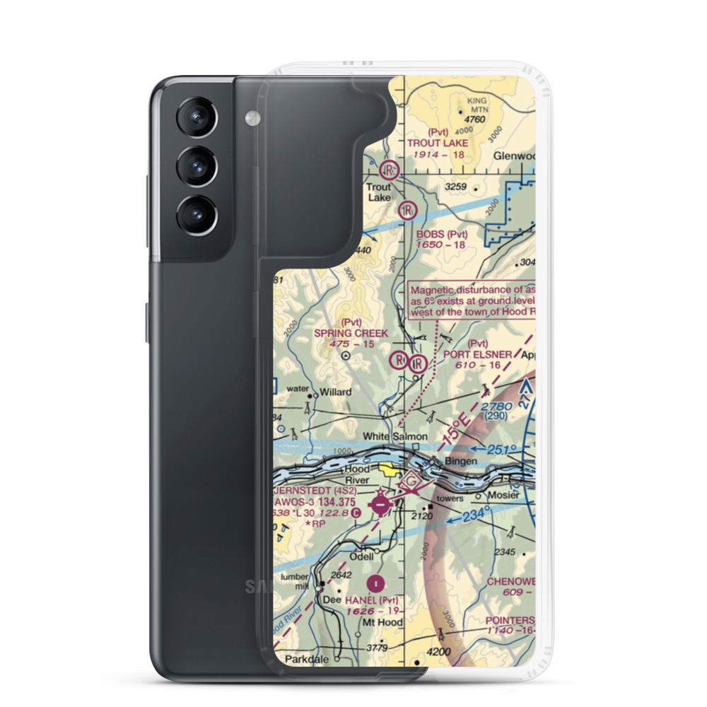 Spring Creek Ranch Airport (WA66) VFR Sectional Samsung Case Samsung Galaxy S21 model shown