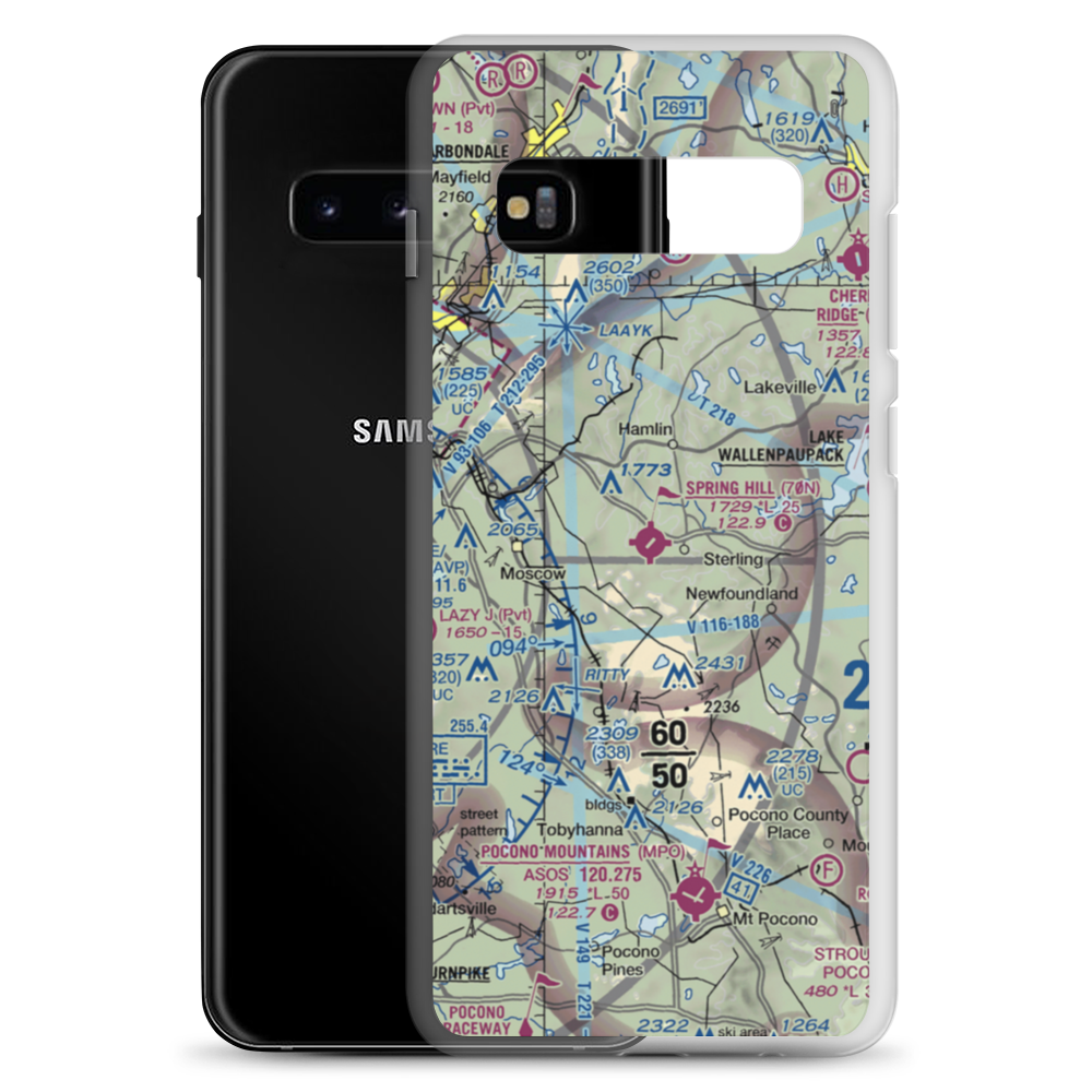 Spring Hill Airport (70N) VFR Sectional Samsung Case Samsung Galaxy S10+ model shown