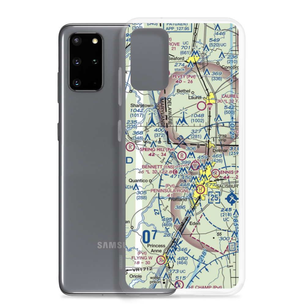 Spring Hill Airport (MD35) VFR Sectional Samsung Case Samsung Galaxy S20 Plus model shown