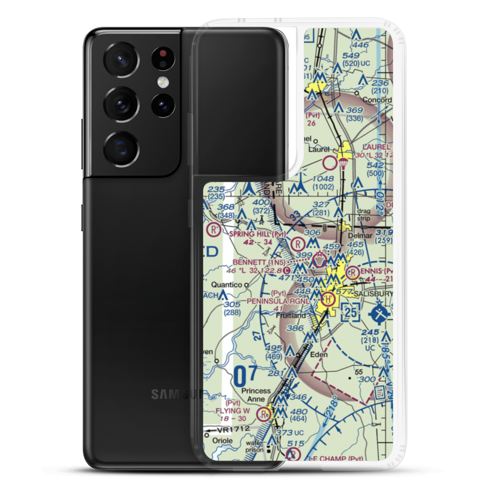 Spring Hill Airport (MD35) VFR Sectional Samsung Case Samsung Galaxy S21 Ultra model shown