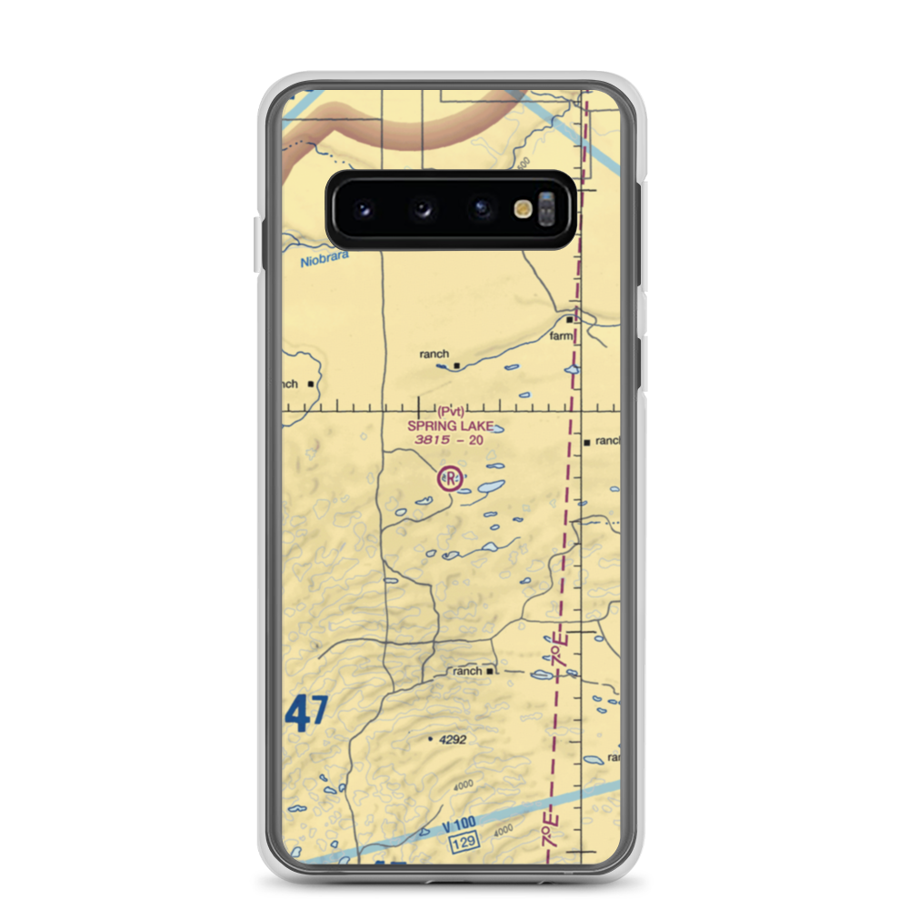 Spring Lake Airport (2NE4) VFR Sectional Samsung Case Samsung Galaxy S10 model shown
