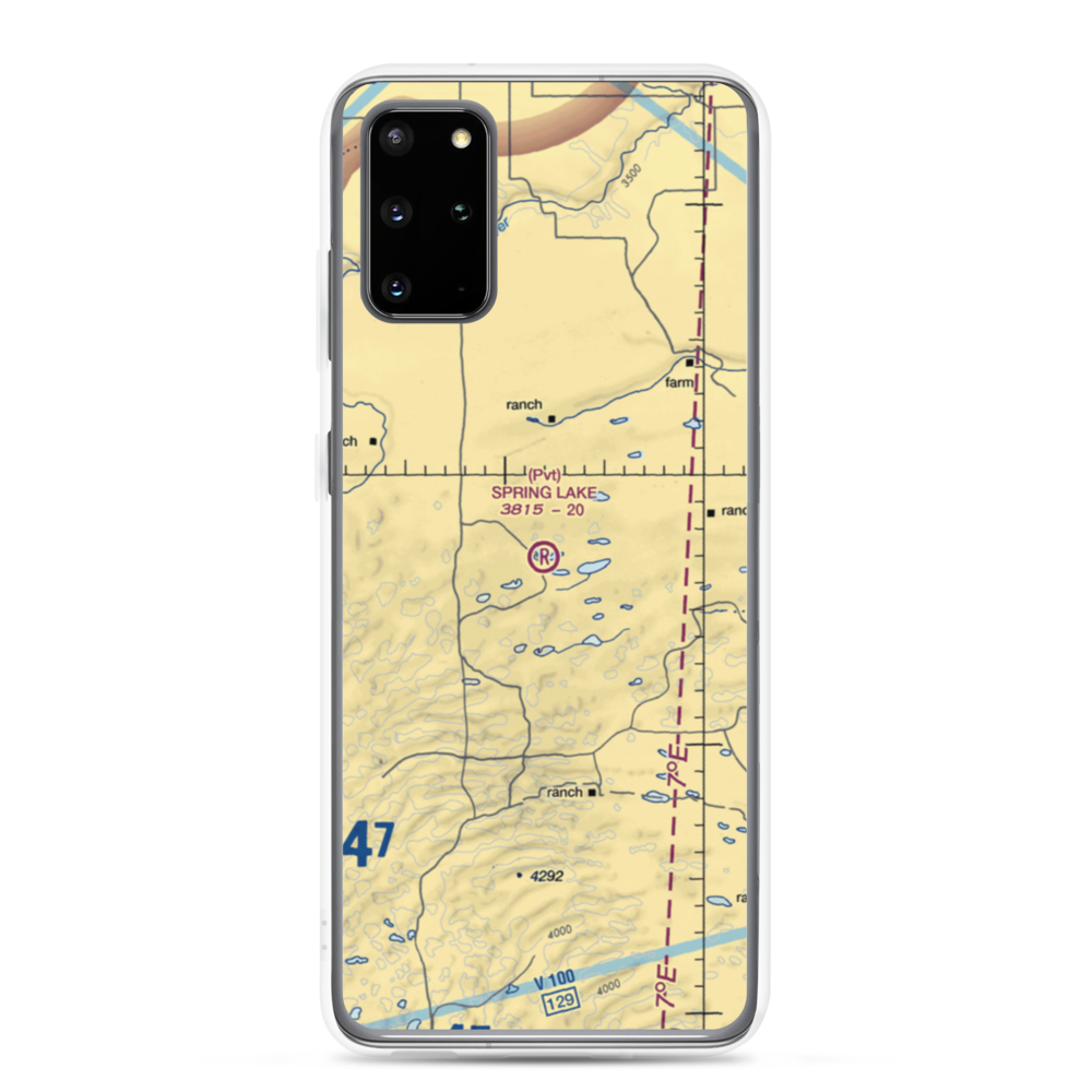 Spring Lake Airport (2NE4) VFR Sectional Samsung Case Samsung Galaxy S20 Plus model shown