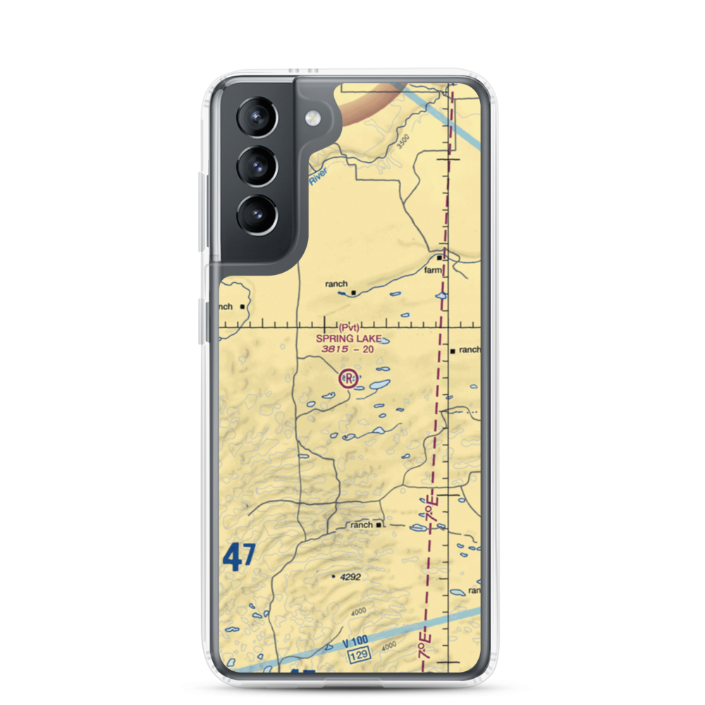 Spring Lake Airport (2NE4) VFR Sectional Samsung Case Samsung Galaxy S21 model shown
