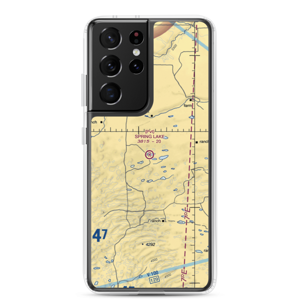 Spring Lake Airport (2NE4) VFR Sectional Samsung Case Samsung Galaxy S21 Ultra model shown