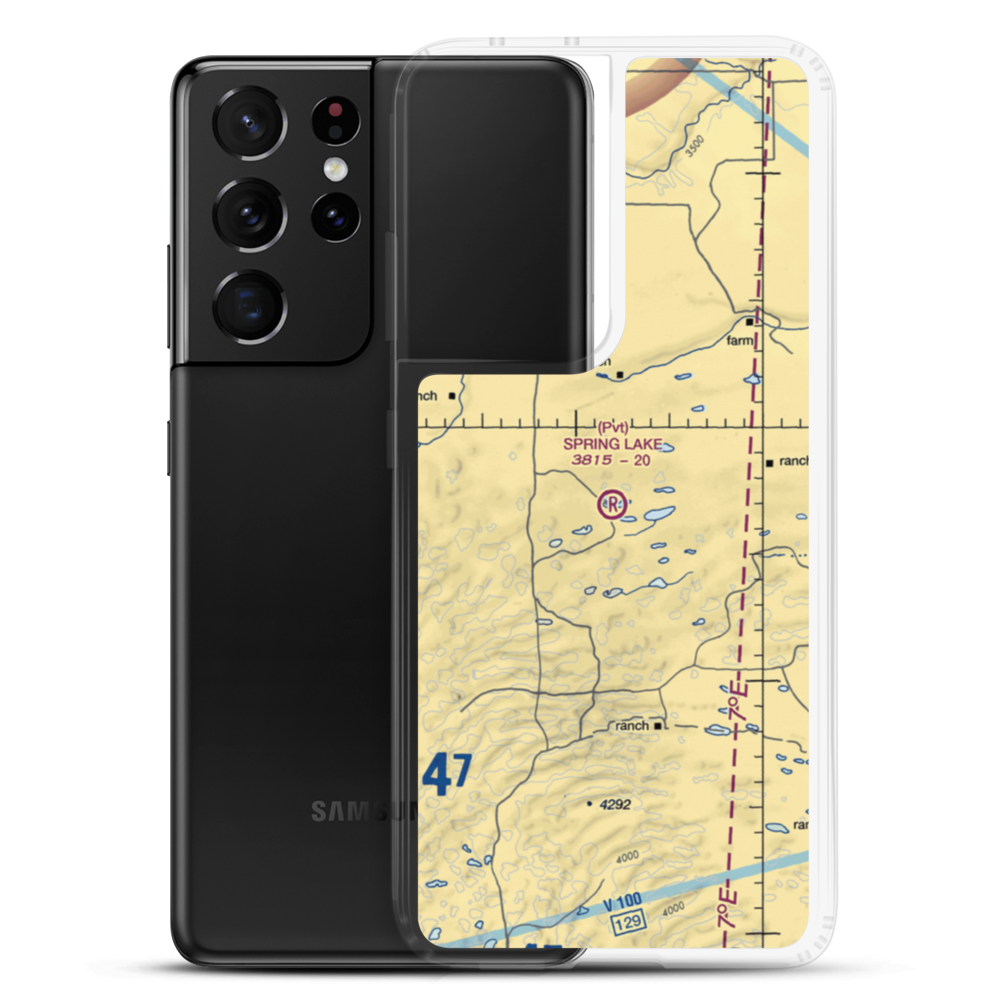 Spring Lake Airport (2NE4) VFR Sectional Samsung Case Samsung Galaxy S21 Ultra model shown