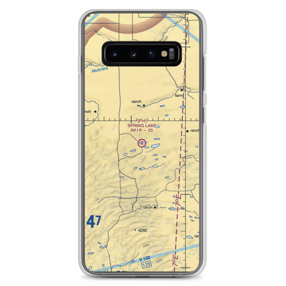 Spring Lake Airport (2NE4) VFR Sectional Samsung Case Samsung Galaxy S10+ model shown