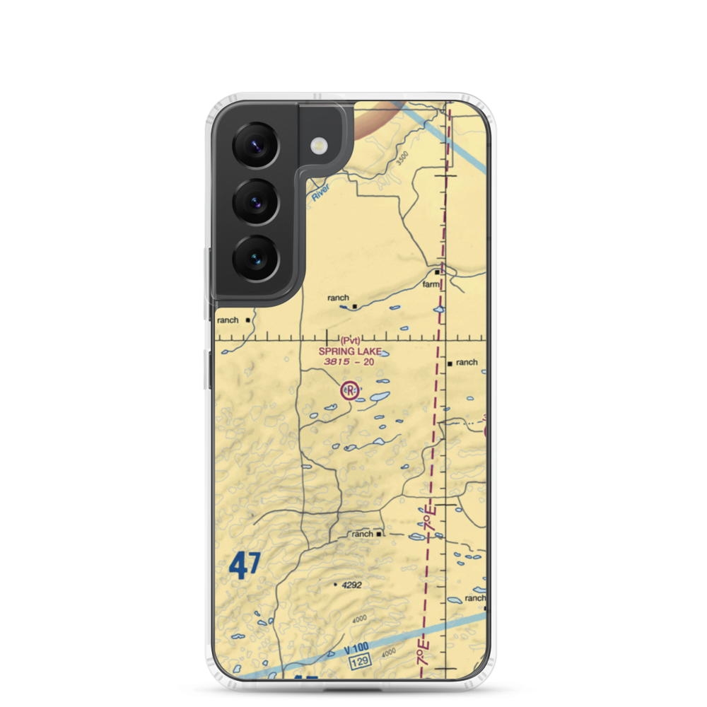 Spring Lake Airport (2NE4) VFR Sectional Samsung Case Samsung Galaxy S22 model shown