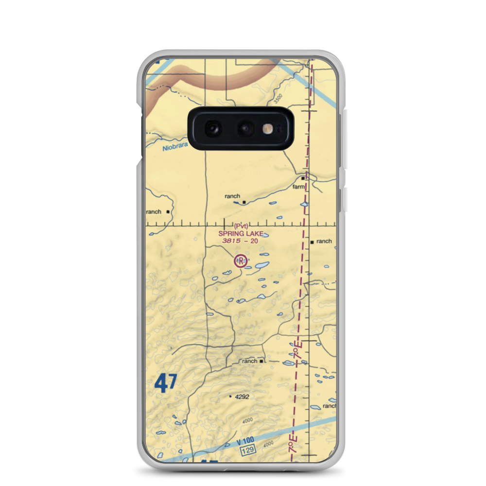 Spring Lake Airport (2NE4) VFR Sectional Samsung Case Samsung Galaxy S10e model shown