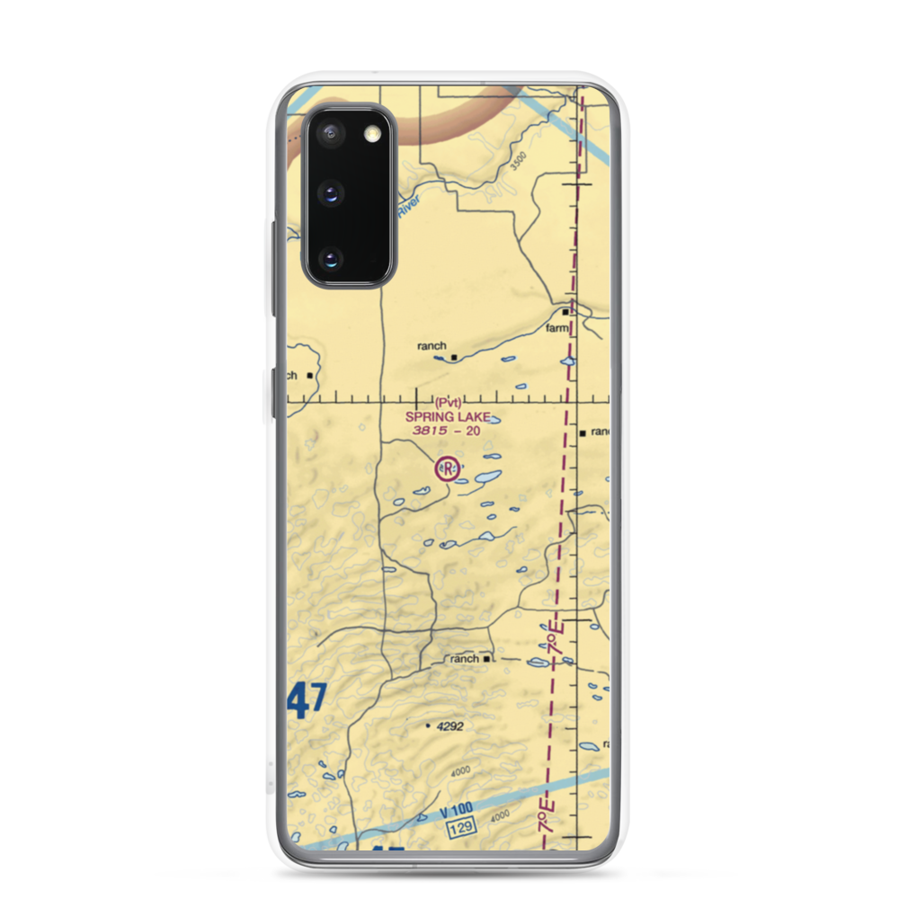 Spring Lake Airport (2NE4) VFR Sectional Samsung Case Samsung Galaxy S20 model shown