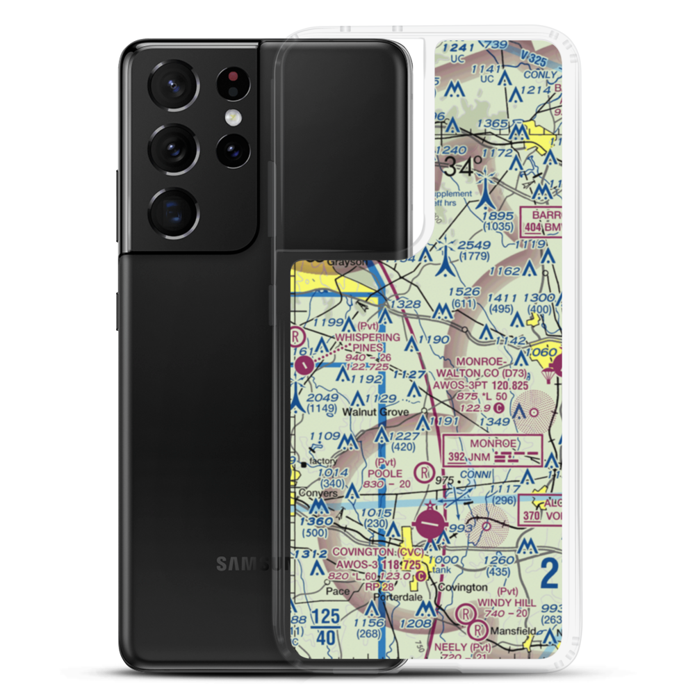 Spring Valley Farm Airport (6GA4) VFR Sectional Samsung Case Samsung Galaxy S21 Ultra model shown