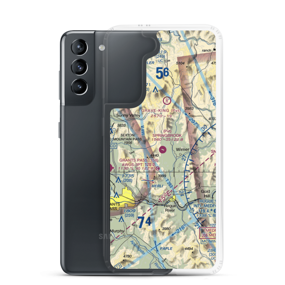 Springbrook Airport (4OR0) VFR Sectional Samsung Case Samsung Galaxy S21 model shown