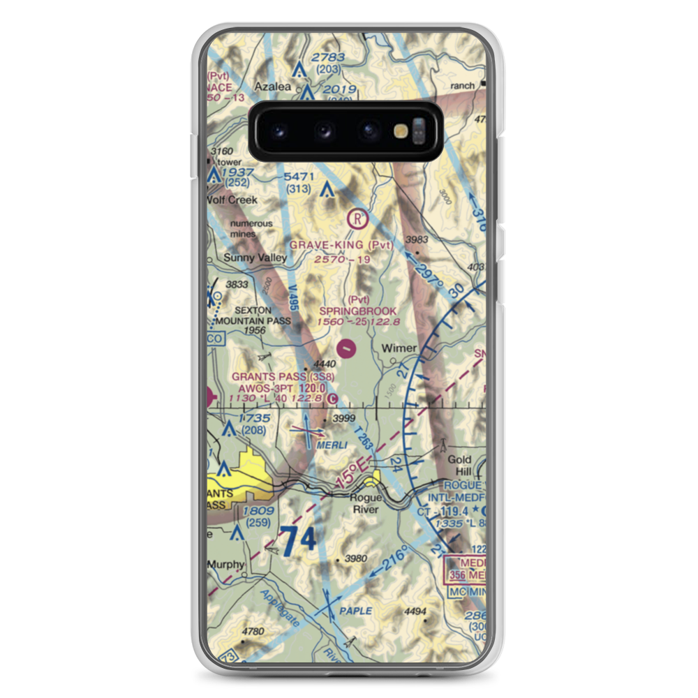 Springbrook Airport (4OR0) VFR Sectional Samsung Case Samsung Galaxy S10+ model shown