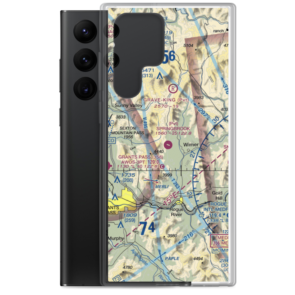 Springbrook Airport (4OR0) VFR Sectional Samsung Case Samsung Galaxy S22 Ultra model shown