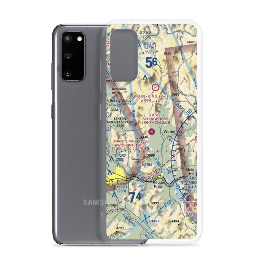 Springbrook Airport (4OR0) VFR Sectional Samsung Case Samsung Galaxy S20 model shown