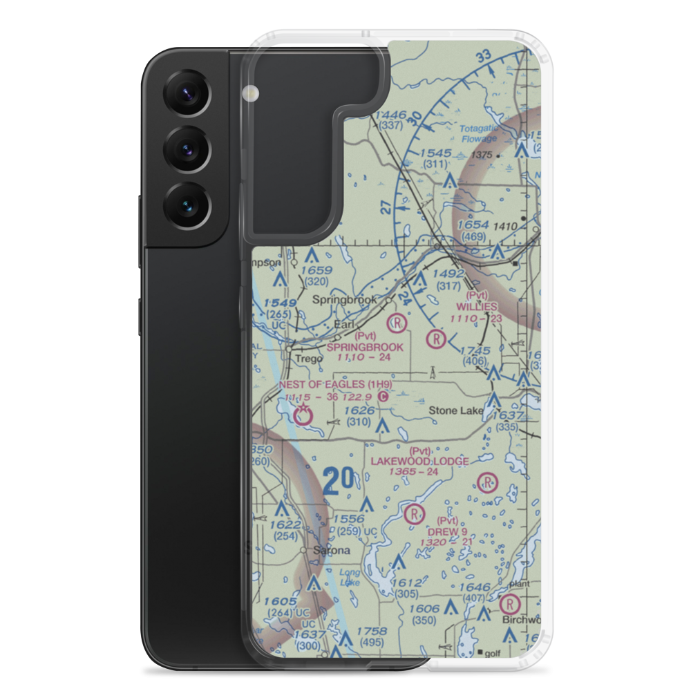 Springbrook Airport (5WI1) VFR Sectional Samsung Case Samsung Galaxy S22 Plus model shown