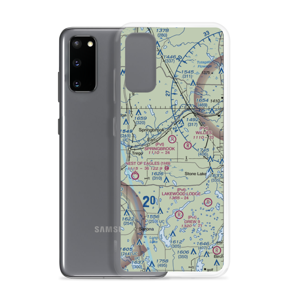 Springbrook Airport (5WI1) VFR Sectional Samsung Case Samsung Galaxy S20 model shown