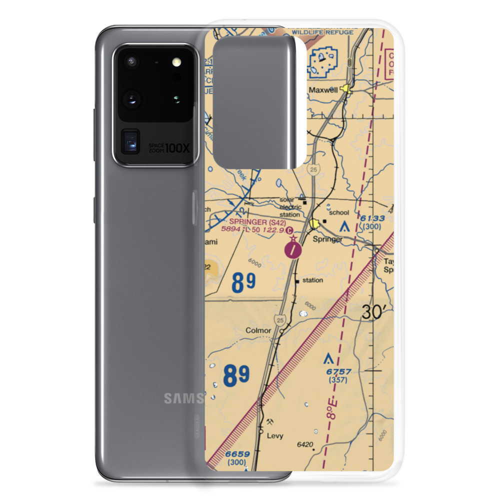 Springer Municipal Airport (S42) VFR Sectional Samsung Case Samsung Galaxy S20 Ultra model shown