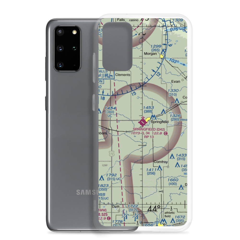 Springfield Municipal Airport (D42) VFR Sectional Samsung Case Samsung Galaxy S20 Plus model shown