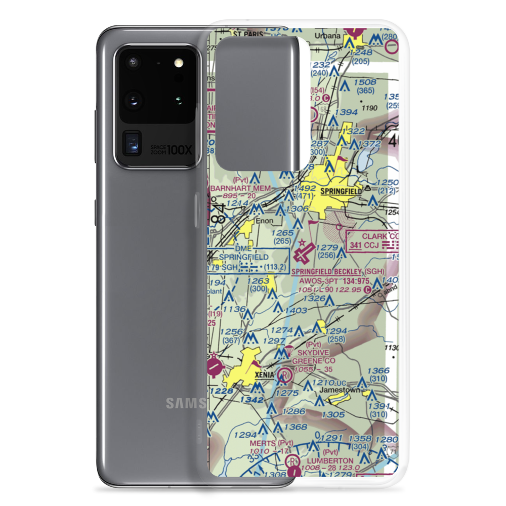 Springfield-Beckley Municipal Airport (SGH) VFR Sectional Samsung Case Samsung Galaxy S20 Ultra model shown