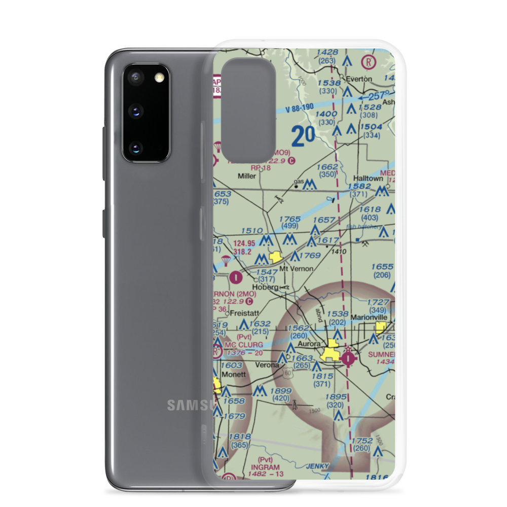 Springhill Airport (77MO) VFR Sectional Samsung Case Samsung Galaxy S20 model shown
