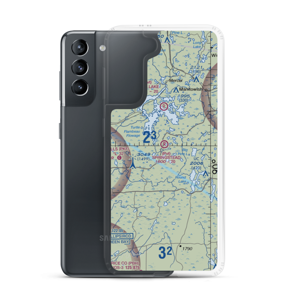 Springstead Airport (WS06) VFR Sectional Samsung Case Samsung Galaxy S21 model shown