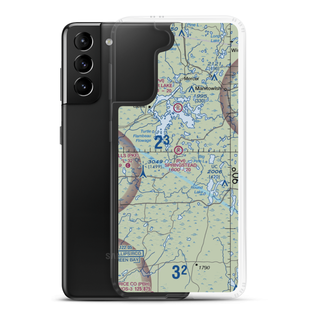 Springstead Airport (WS06) VFR Sectional Samsung Case Samsung Galaxy S21 Plus model shown
