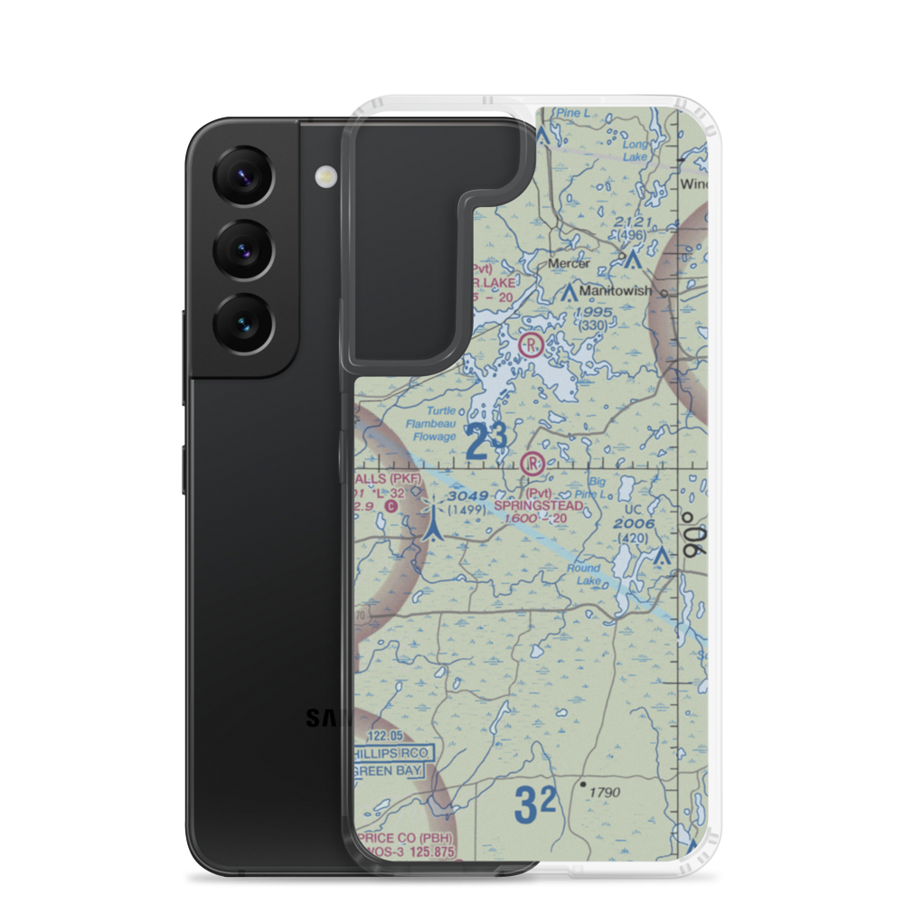 Springstead Airport (WS06) VFR Sectional Samsung Case Samsung Galaxy S22 model shown