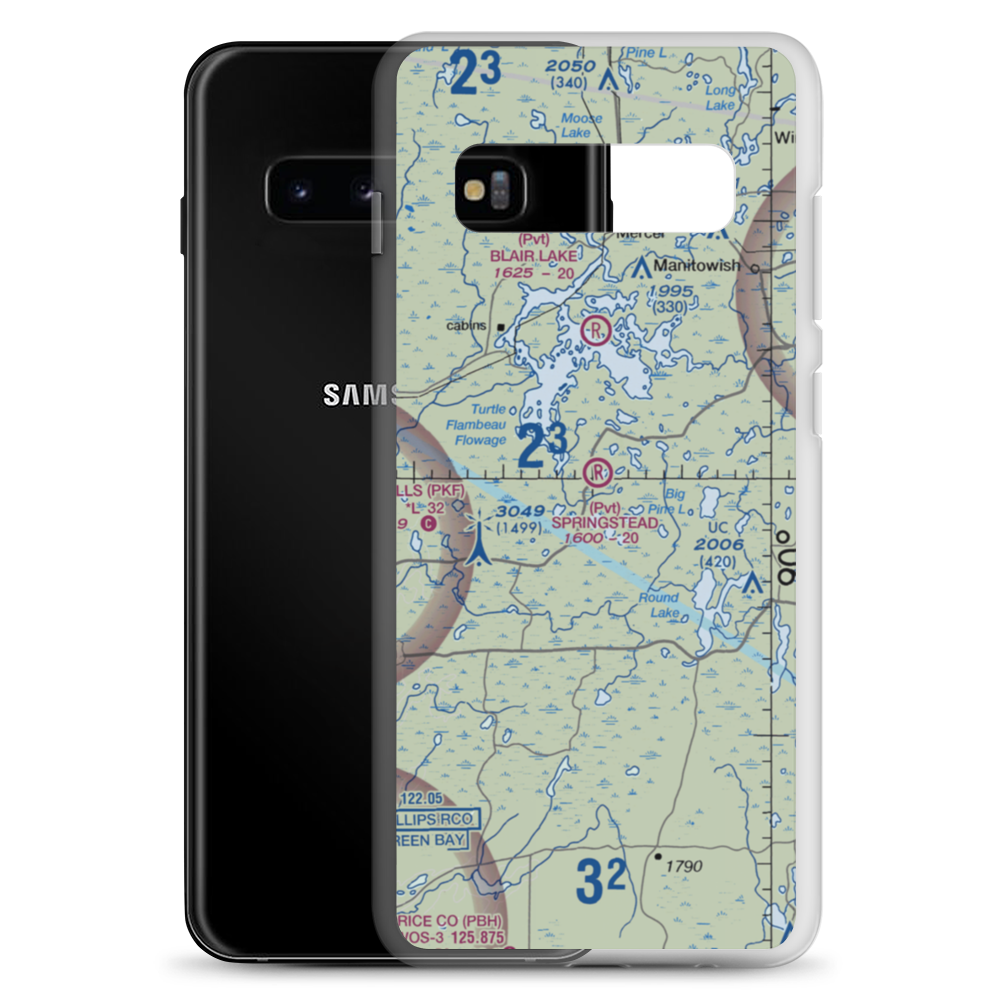 Springstead Airport (WS06) VFR Sectional Samsung Case Samsung Galaxy S10+ model shown