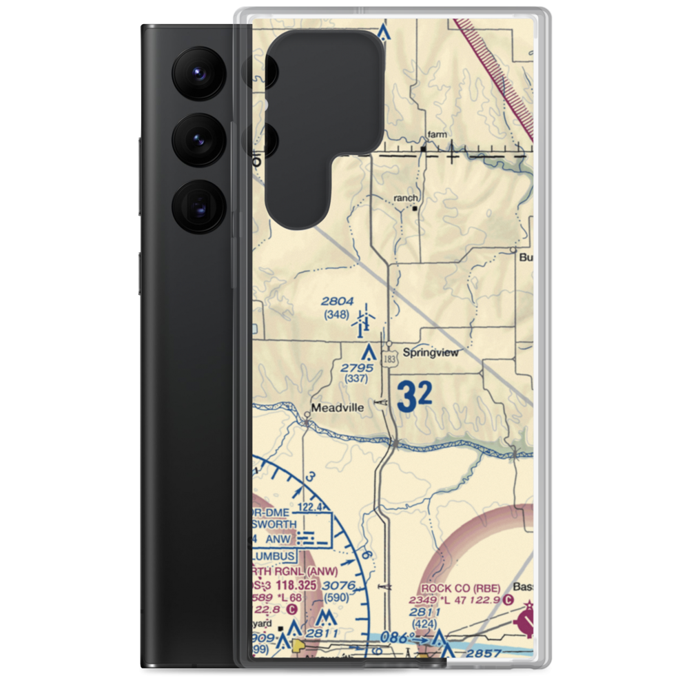 Springview Municipal Airport (9V1) VFR Sectional Samsung Case Samsung Galaxy S22 Ultra model shown