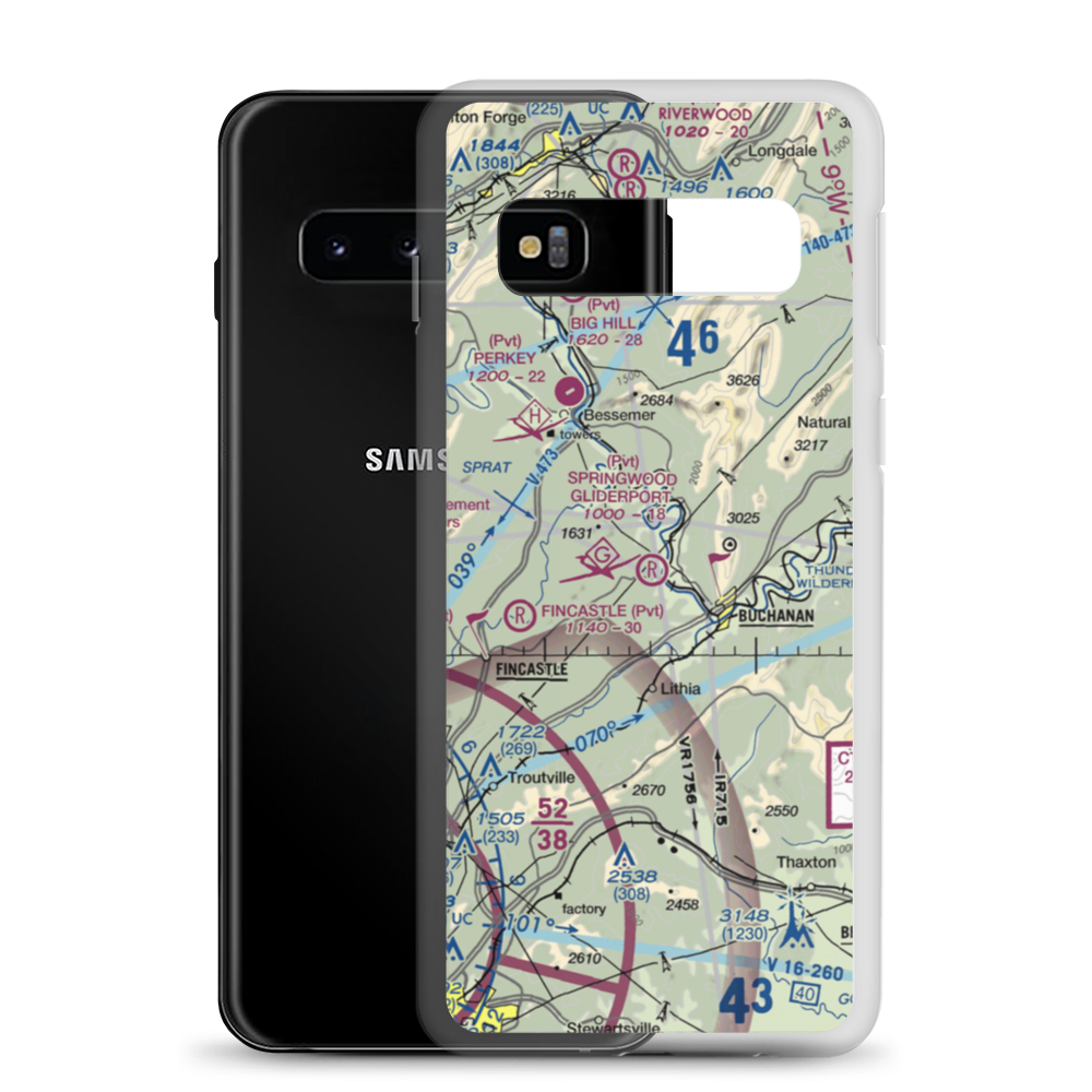 Springwood Airstrip (08VA) VFR Sectional Samsung Case Samsung Galaxy S10 model shown