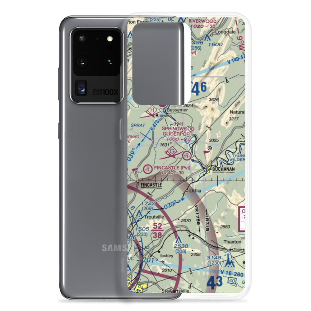 Springwood Airstrip (08VA) VFR Sectional Samsung Case Samsung Galaxy S20 Ultra model shown