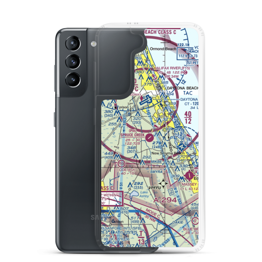Spruce Creek Airport (7FL6) VFR Sectional Samsung Case Samsung Galaxy S21 model shown