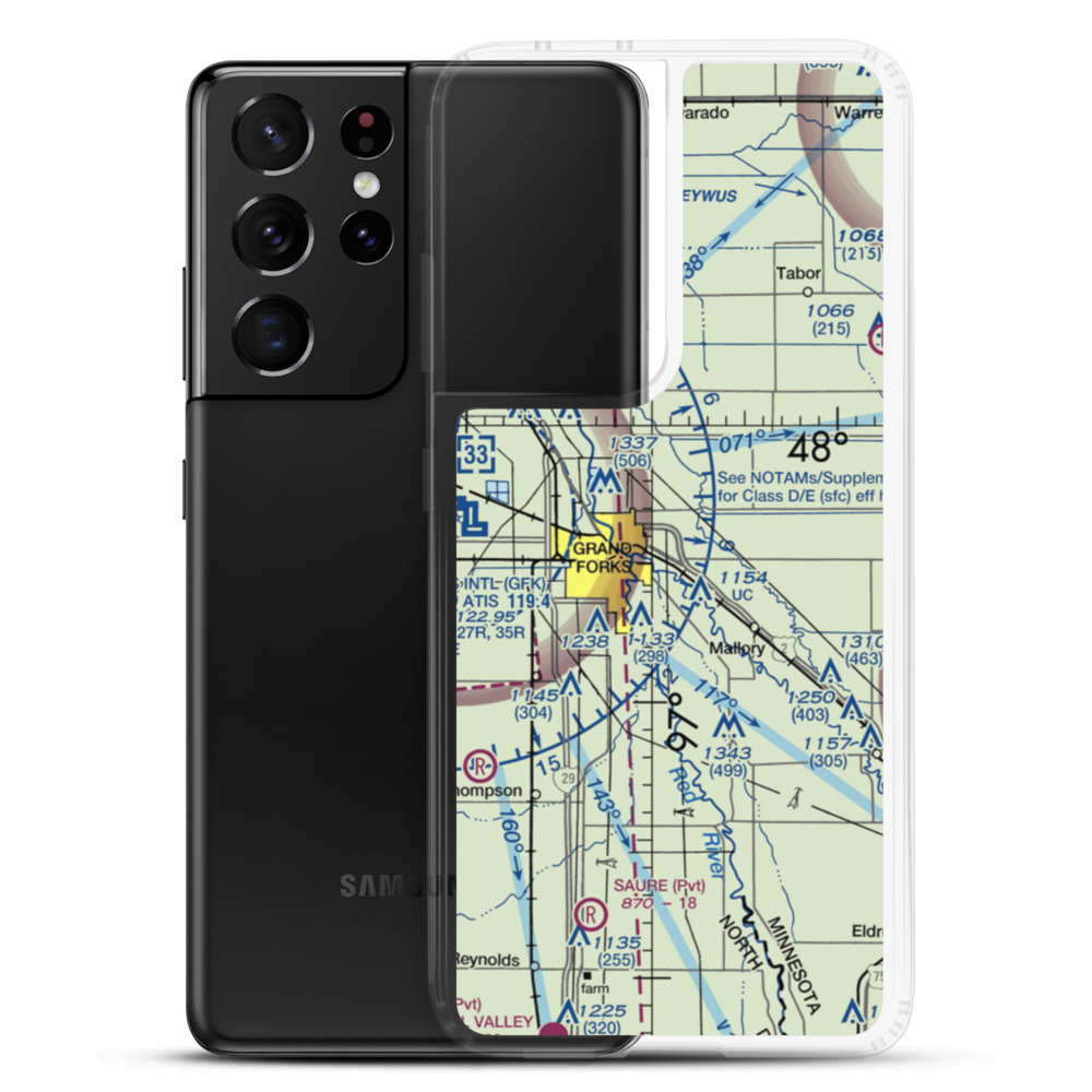 Spud Field (MN38) VFR Sectional Samsung Case Samsung Galaxy S21 Ultra model shown