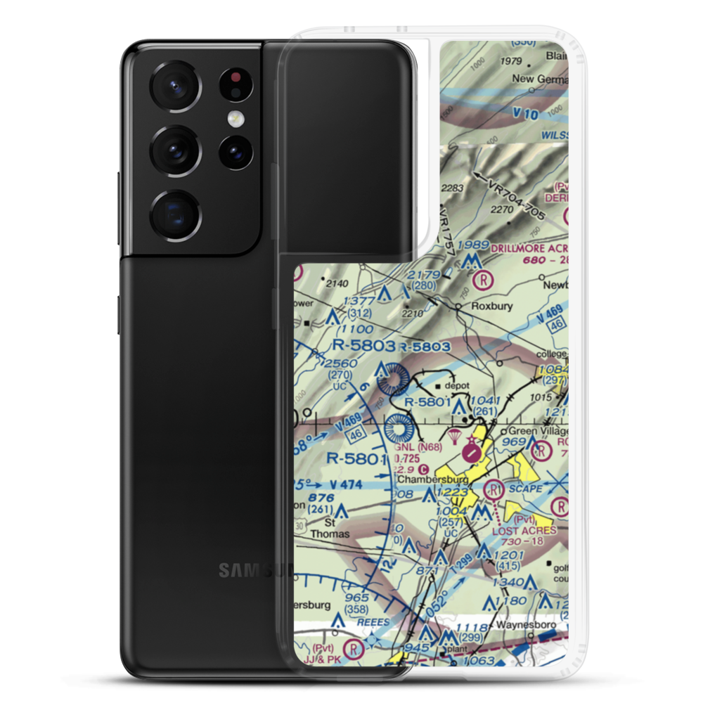 Spud View Airport (18PN) VFR Sectional Samsung Case Samsung Galaxy S21 Ultra model shown