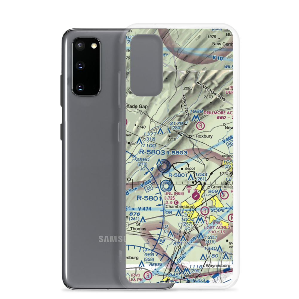 Spud View Airport (18PN) VFR Sectional Samsung Case Samsung Galaxy S20 model shown