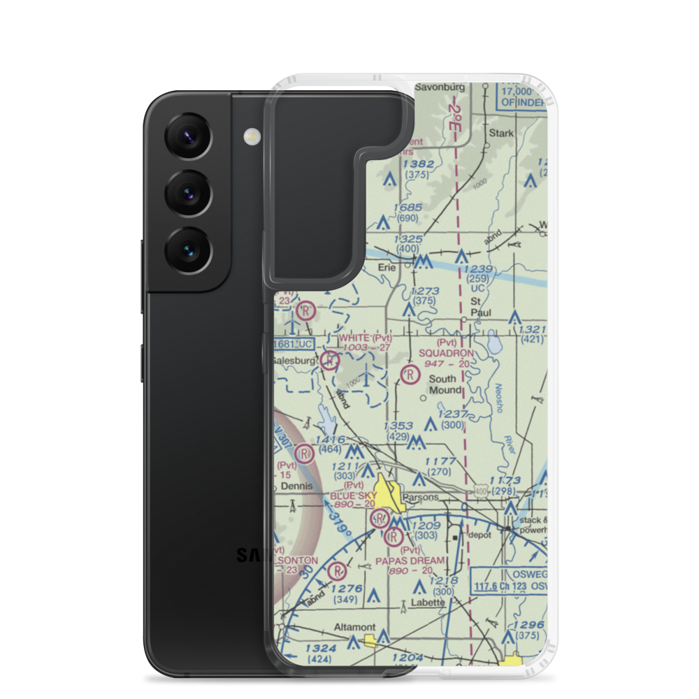 Squadron Field (11KS) VFR Sectional Samsung Case Samsung Galaxy S22 model shown
