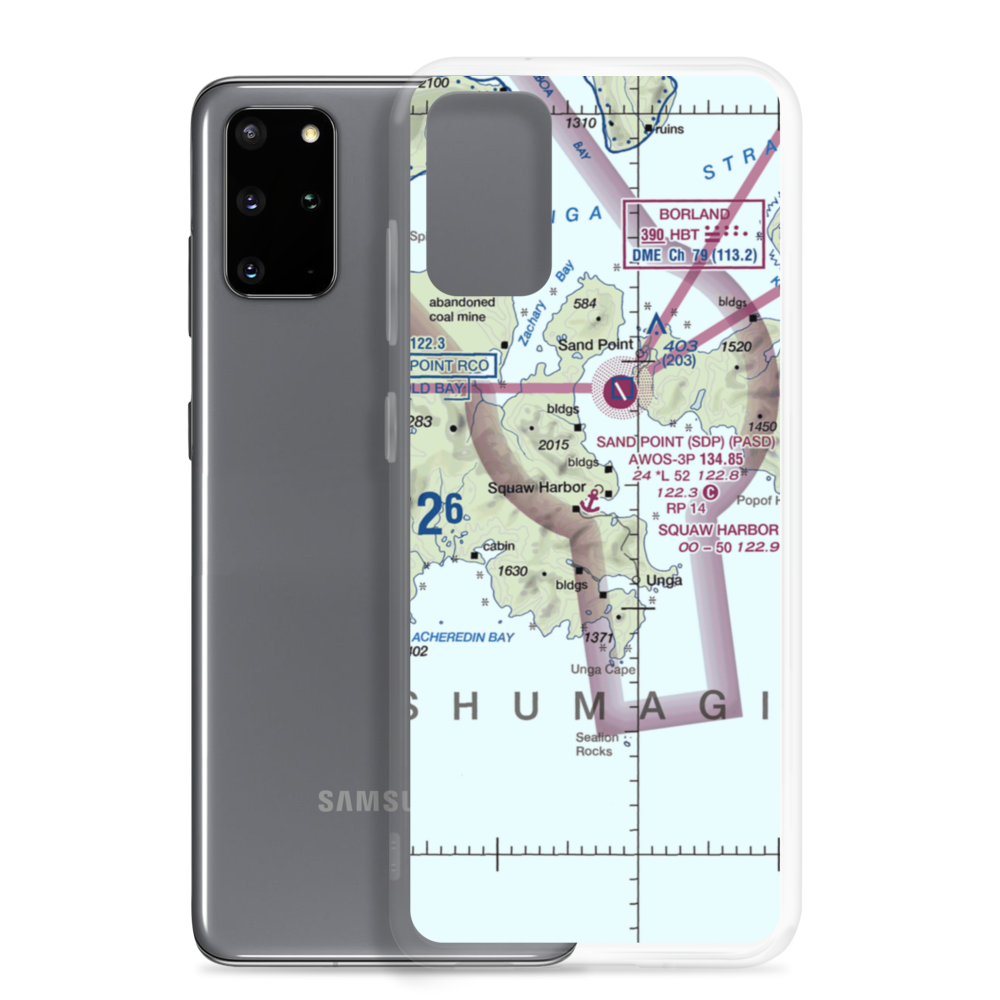 Squaw Harbor Seaplane Base (36H) VFR Sectional Samsung Case Samsung Galaxy S20 Plus model shown