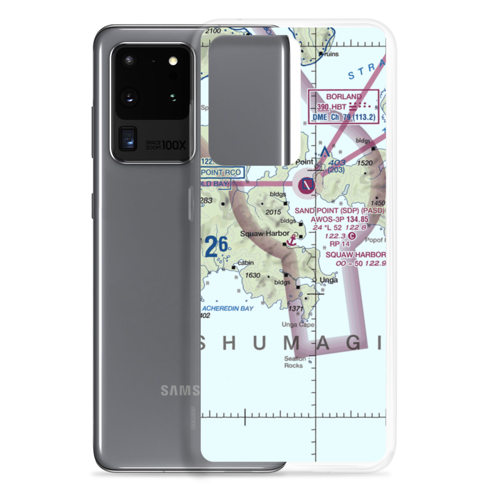 Squaw Harbor Seaplane Base (36H) VFR Sectional Samsung Case Samsung Galaxy S20 Ultra model shown