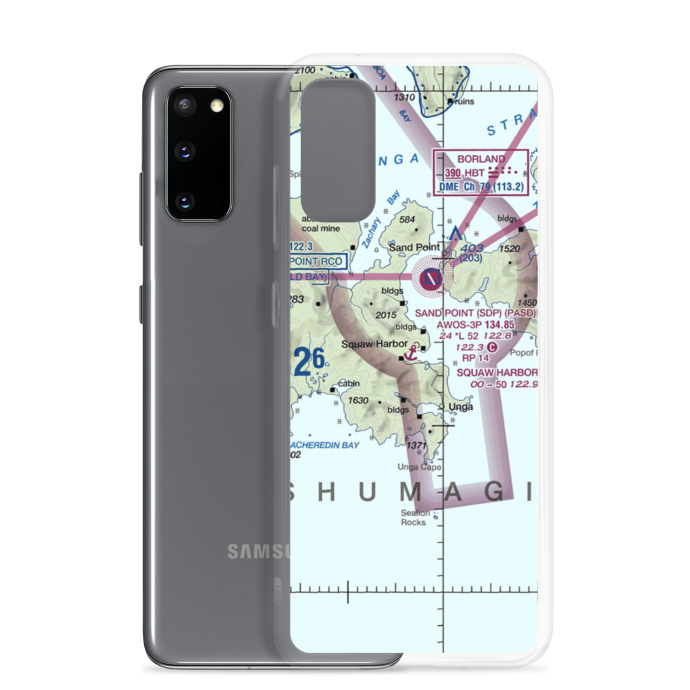 Squaw Harbor Seaplane Base (36H) VFR Sectional Samsung Case Samsung Galaxy S20 model shown