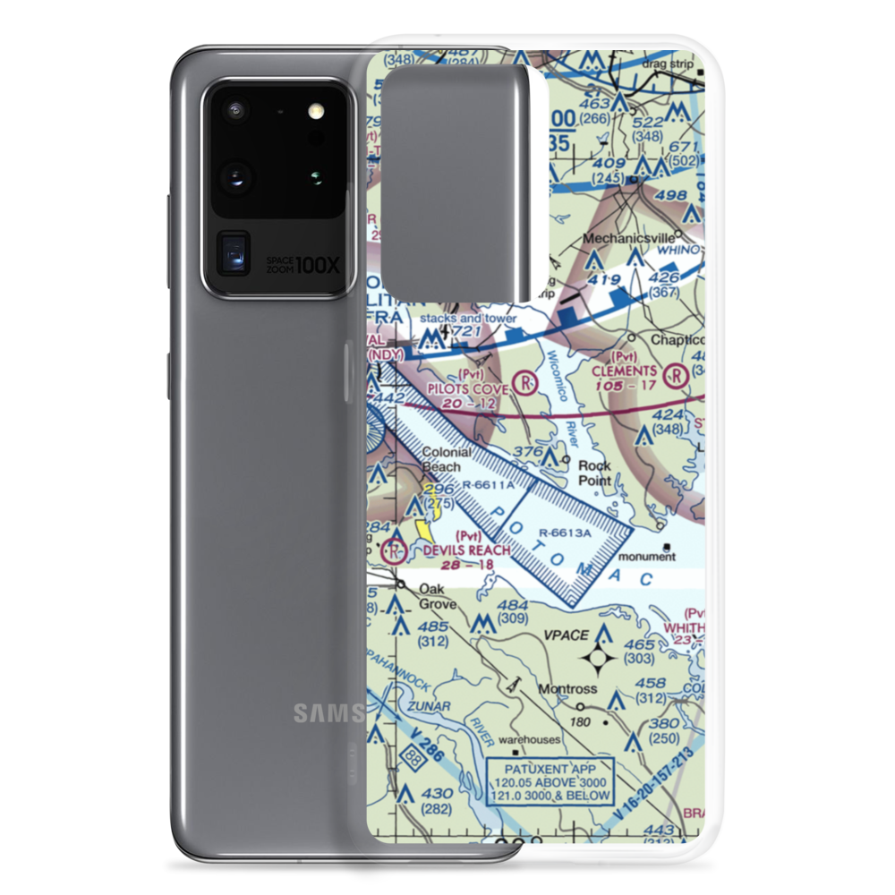 Squier Landing Airport (0MD2) VFR Sectional Samsung Case Samsung Galaxy S20 Ultra model shown