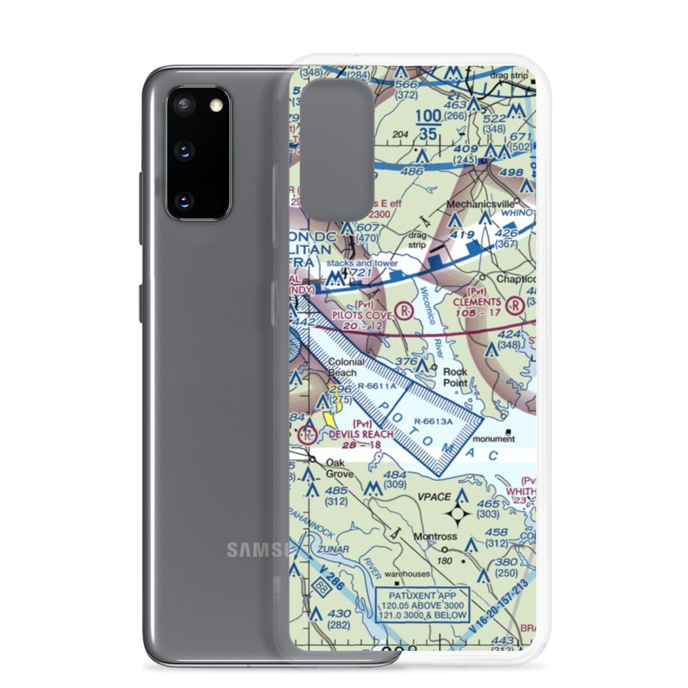 Squier Landing Airport (0MD2) VFR Sectional Samsung Case Samsung Galaxy S20 model shown