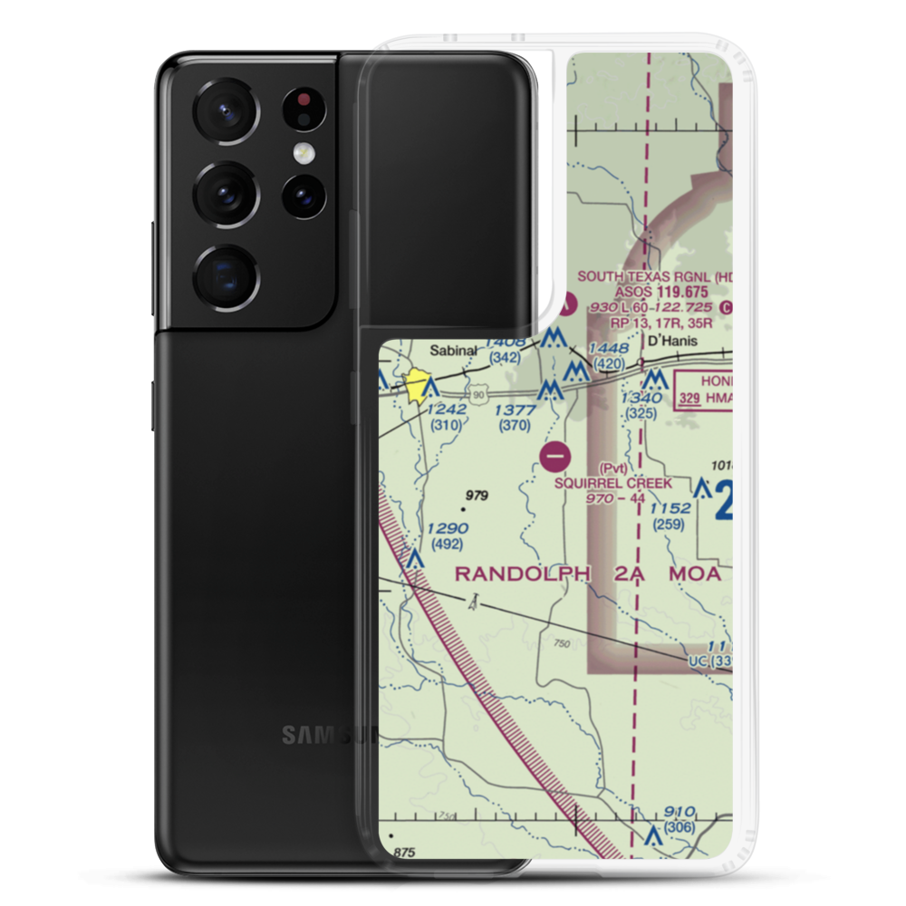 Squirrel Creek Ranch Airport (4TE9) VFR Sectional Samsung Case Samsung Galaxy S21 Ultra model shown