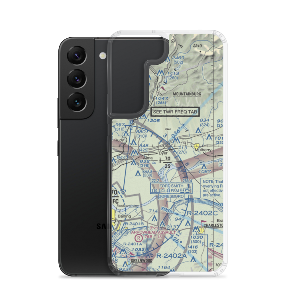 Squirrel Run Airport (AR94) VFR Sectional Samsung Case Samsung Galaxy S22 model shown