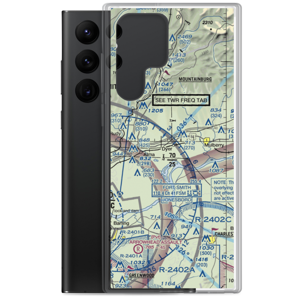 Squirrel Run Airport (AR94) VFR Sectional Samsung Case Samsung Galaxy S22 Ultra model shown