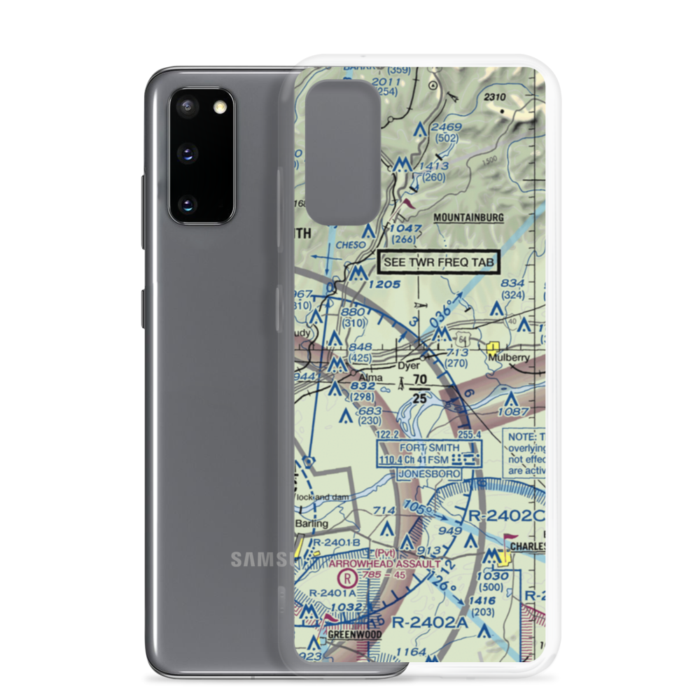 Squirrel Run Airport (AR94) VFR Sectional Samsung Case Samsung Galaxy S20 model shown