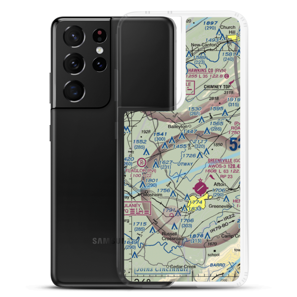 Srigley Field Airstrip (75TN) VFR Sectional Samsung Case Samsung Galaxy S21 Ultra model shown