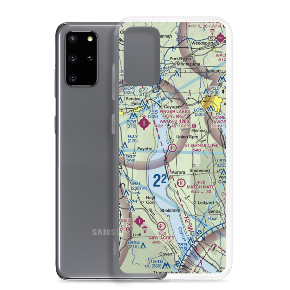 St Bernard Field (94NY) VFR Sectional Samsung Case Samsung Galaxy S20 Plus model shown