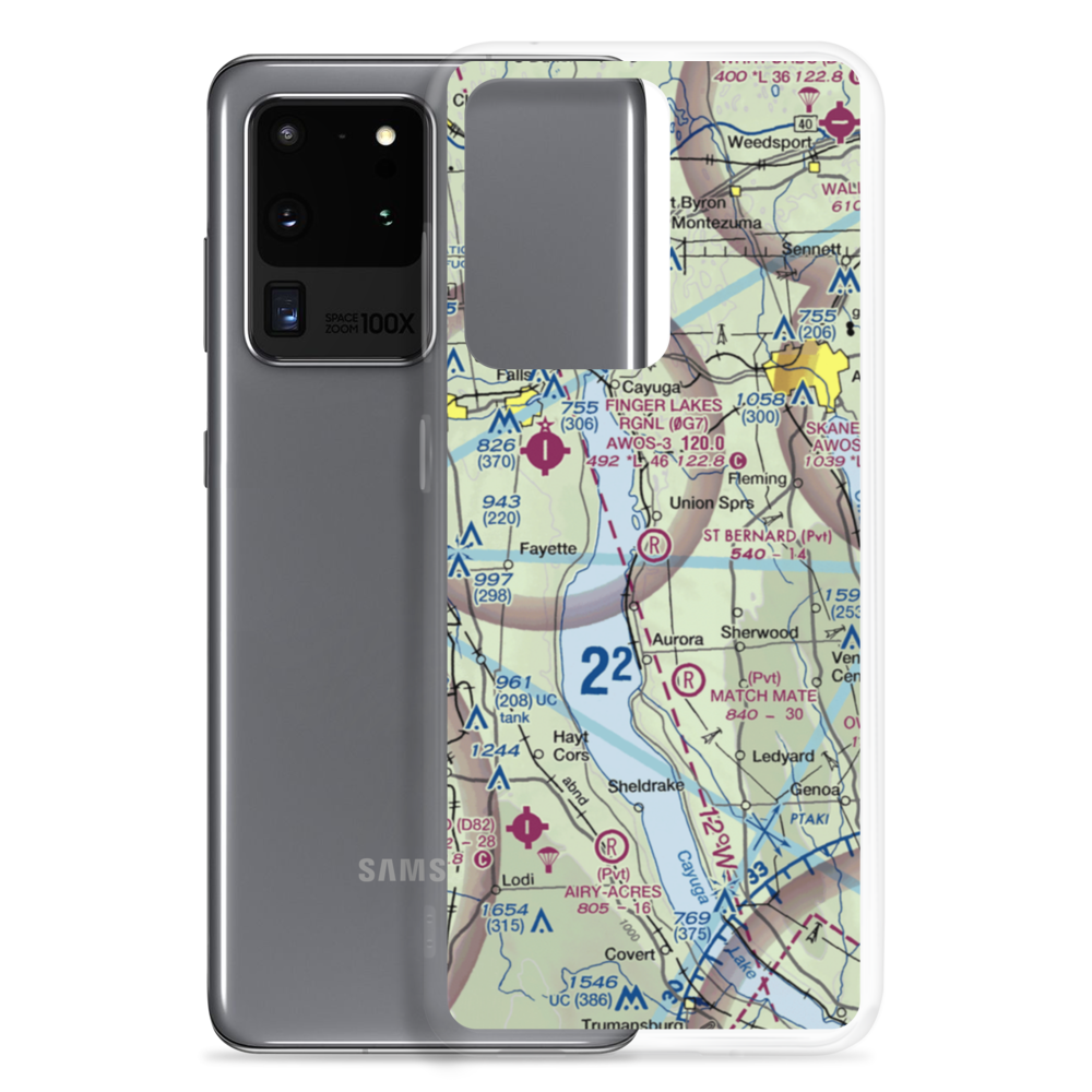 St Bernard Field (94NY) VFR Sectional Samsung Case Samsung Galaxy S20 Ultra model shown